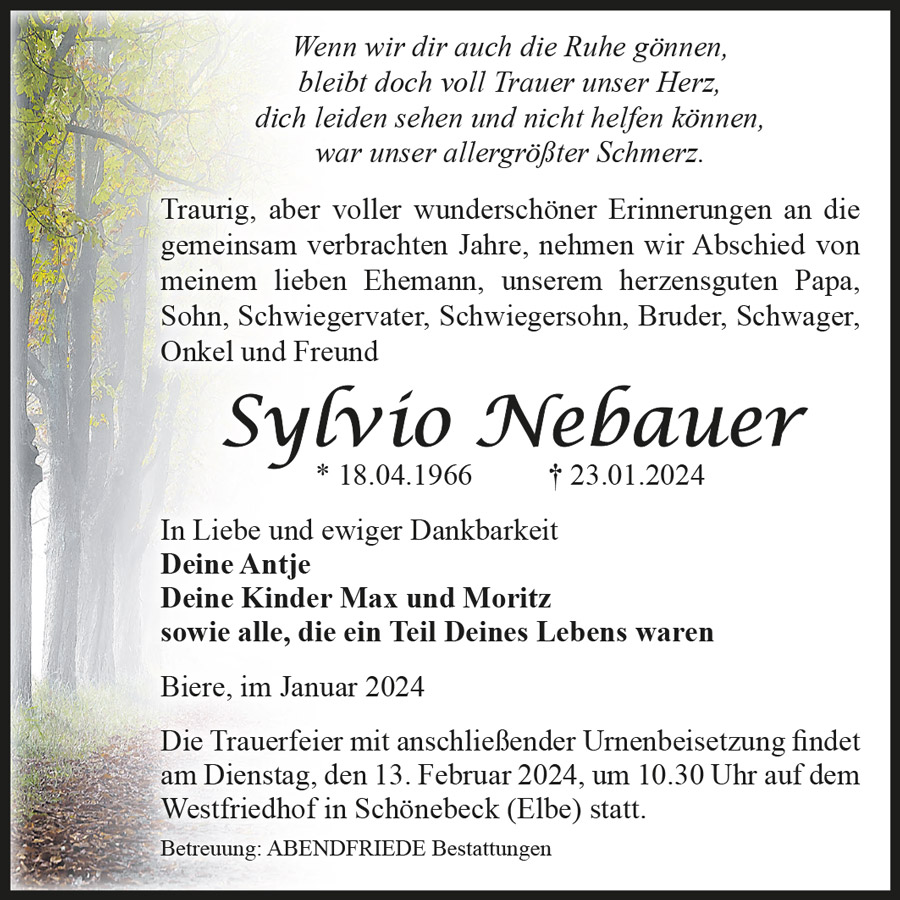 Sylvio Nebauer - Abendfriede Bestattungen