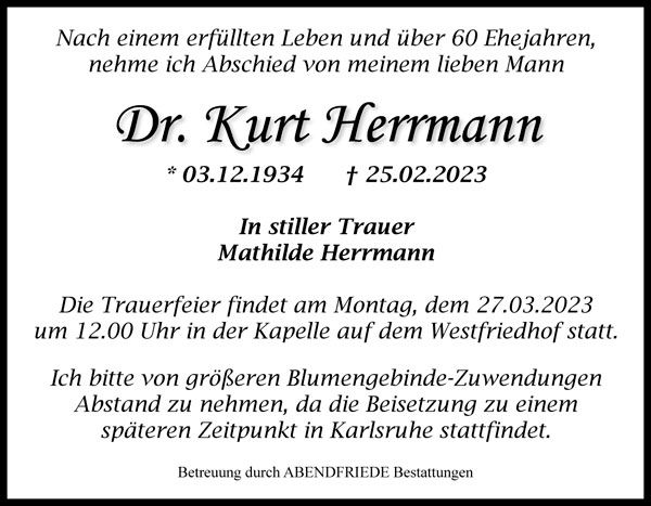 Gedenkportal Dr. Kurt Herrmann