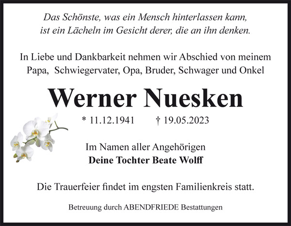 Gedenkportal Werner Nuesken