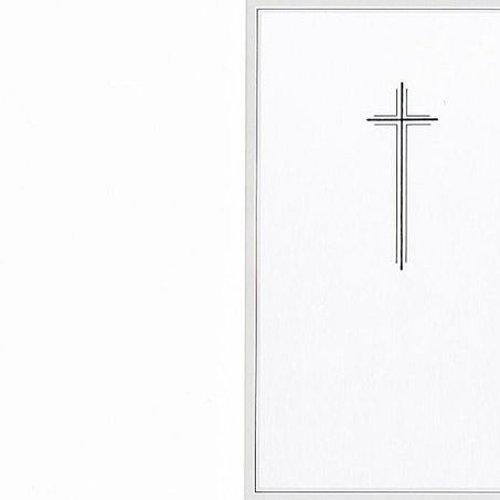 Trauerdruck Trauerkarte schlicht mit Kreuz