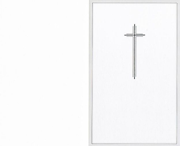 Trauerdruck Trauerkarte schlicht mit Kreuz