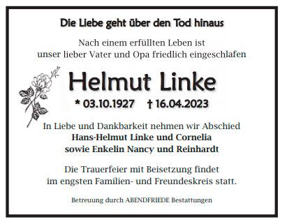 Gedenkportal Helmut Linke